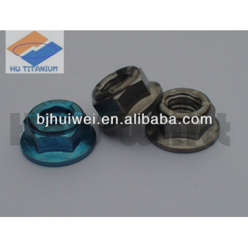 Gr5 titanium alloy hex flange nut